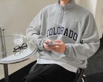 Akon Half Zip-Up Pile Sweatshirt